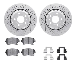 R1 Concepts WBUH1-73028 Brake Rotors - Carbon Coated - D/S W/ Optimum Oe Pads & Hdw